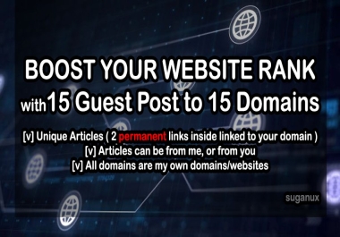 I will manually post 15 Guest Post to 15 Different Domains