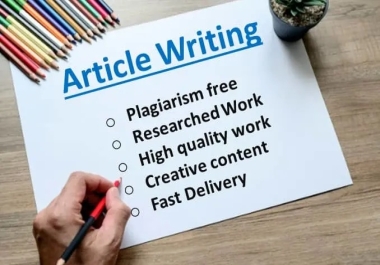 1000-Word Article,  Blog & Content Writing High-Quality,  SEO-Optimized Content