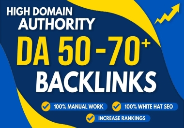 I will do 100 high DA high quality permanent dofollow backlinks