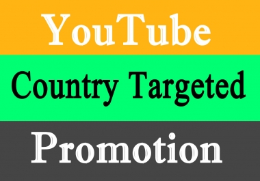 1000 Targeted YouTube video Promotion in USA,  UK,  Italy,  Australia,  CANADA Etc via Real Ads