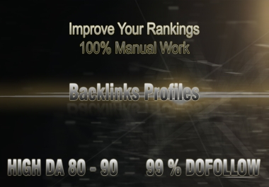 Get Rank With 30 Backlinks Profiles High DA 80 - 90