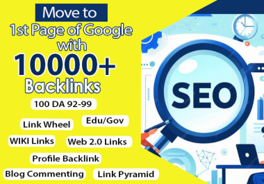 Rank on GOOGLE First Page with 10,000 Quality BackLinks MONTHLY SEO