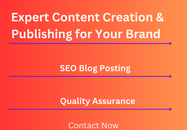 Expert Content Creation & Publishing for Your Brand