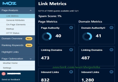 High DA Backlinks for Increase Moz DA 40+