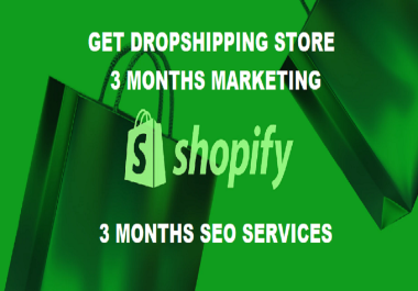 Shopify Dropshipping Store + 3 Months SEO + 3 Months Marketing Campaign