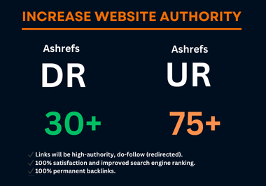 Boost Your Website Domain Rating DR 30+ with High-Authority Backlinks Safe & Permanent