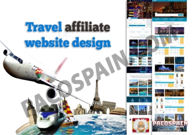 Travel Affiliate Website design,  passive income