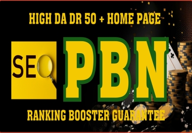 Rank your site with unique domain high da pa 50+ home page 50 dofollow PBN backlinks