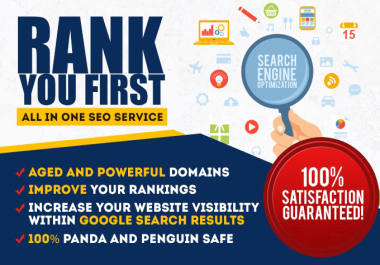 I will rank you first in Google with all in one SEO 500 links for website