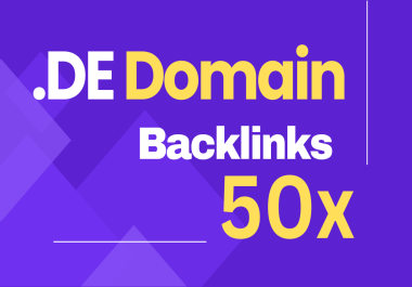 Buy DE Domain Baklinks 50x for ranking