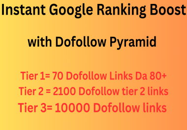 Quick Google Ranking boost with dofollow pyramid