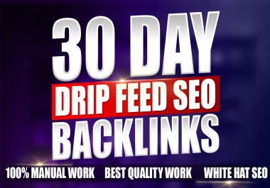 Increase Your website visibility on google with 30 days drip-feed Manual SEO backlinks