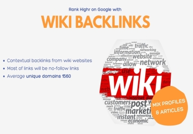 Wiki backlinks mix profiles & articles