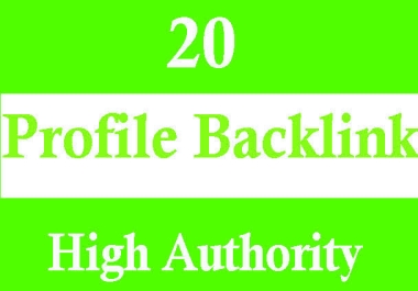 Create 20 Quality Profile Backlinks DA 50+