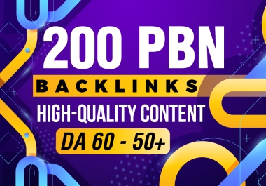 PBN - 200 PBNs Permanent POST With HIGH DA 60 - 50+ Homepage