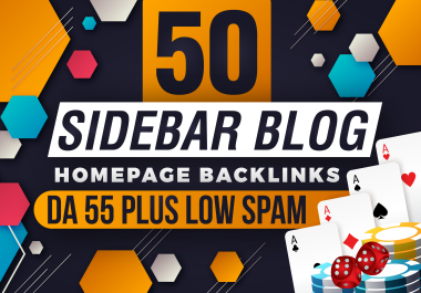 TOP-RATED SIDEBAR 50 Footer Blogroll Homepage PBN DA 55+ Manually