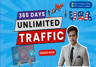 Get 365 Days organic USA traffic,  premium quality real traffic to your website