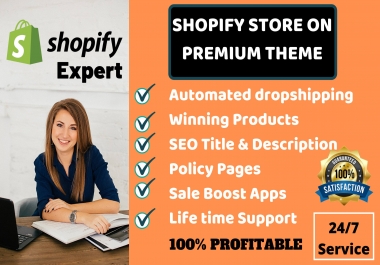 I will create shopify dropshipping store with winning products
