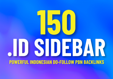 Get High Quality and Powerful 150 Indonesia. ID PBN Sidebar Dofollow Backlinks