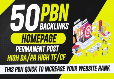 Top High Quality 50 PBNs SEO Backlinks High DA50 to 60 Unique Domains Boost your website