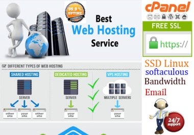 Web Hosting cPanel SSL + Softaculous 400 Apps For 30 Days - Pay Monthly