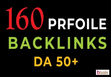 I Will Do 160 High Authority Profile Backlinks from DA PA-100-50 Site-Skyrocket your Google