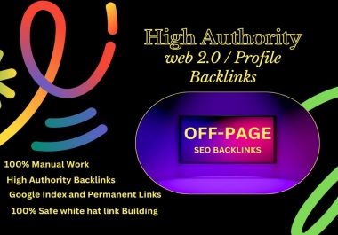 I will create high authority 40 web 2.0 backlinks 20 profile backlinks