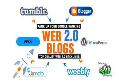 I Will do 110 Web 2.0 Top quality Backlinks Rank Up Your Google Ranking