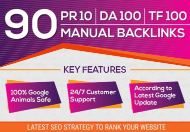 I will do 90 unique manual pr10 da100 backlinks