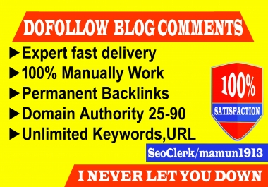 Build 150 Dofollow Blog Comments Backlinks on High Authority Blog