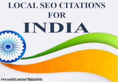 25 live indian local citations backlinks for india local seo listing