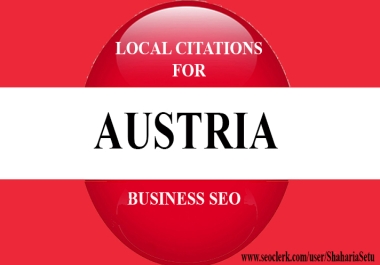 25 live austrian local citations backlinks for austria local seo listing