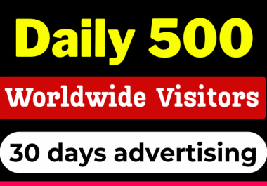 Limited niche targeted advertising real web traffic Visitors from Global to your website