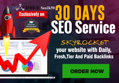 SKYROCKET Your Website With Complete SEO Service for 30 days,  daily,  fresh and strong backlinks