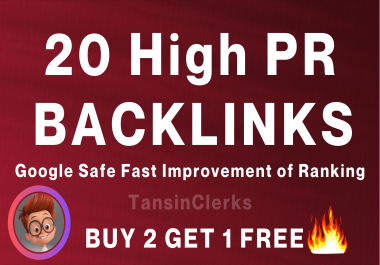 Improve Google Ranking With 20 High PR-9 PR-10 Backlinks