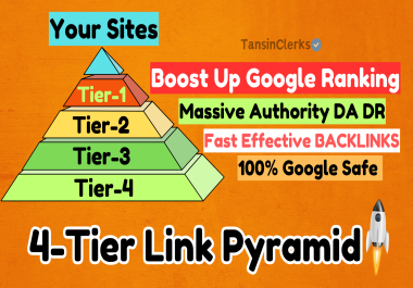 4 Tier Link Pyramid For Increasing Google Ranking With High Quality Backlink