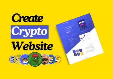 I will create crypto token website,  build a coin or meme website