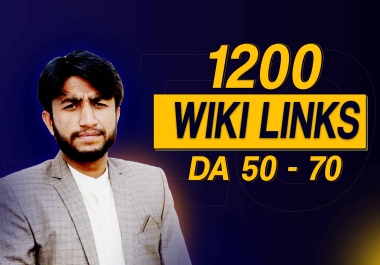 1200 Wiki Links SEO Backlink Web 2.0 Backlink Wiki Links DA50-70