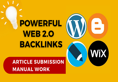 100 Foundation WEB2.0 High DA SEO Backlinks