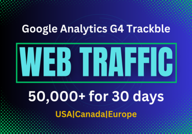 50,000+ USA web traffic google analytics G4