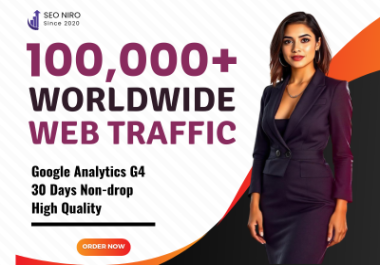 WorldWide 100,000+ Web traffic 30 days non-drop campaign