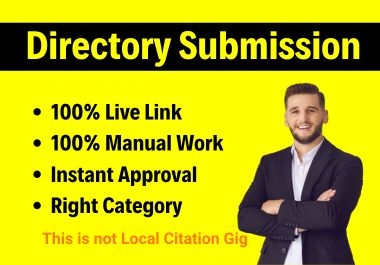 Manual 50 Directory Submissions Backlinks with approval on PR USA web directories