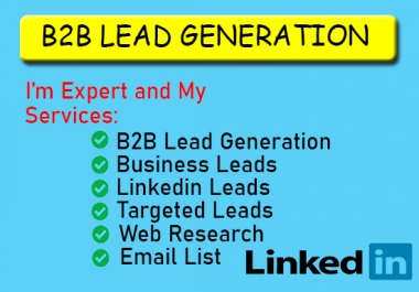 I will do b2b lead generation and web research