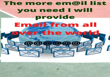 Targeted email list as you will need from all over the world