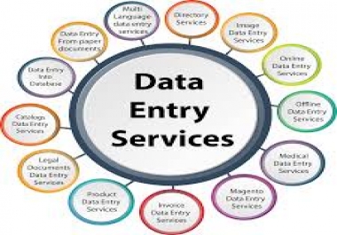 Hello,  I provide Data Entry Services