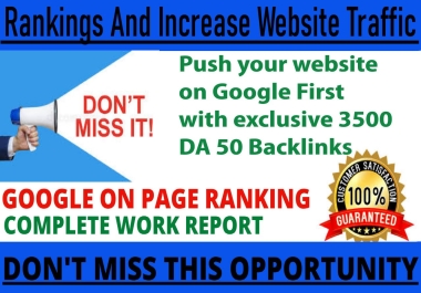 Push your website on Google with exclusive 50 DA 3500 Backlinks