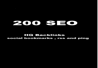 Add your site to 200+ SEO social bookmarks HQ backlinks,  rss and ping