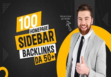 Get 100 SideBar Blogroll Permanent HomePage Dofollow PBN Backlinks On DA 50+ Websites - Footer