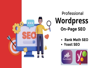 Wordpress On-Page SEO Service RankMath/Yoast Setup,  Meta Tags,  Content Optimization & More