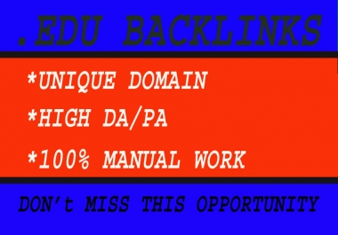 I will do 10+ Edu Gov High DA SEO Backlinks Link building